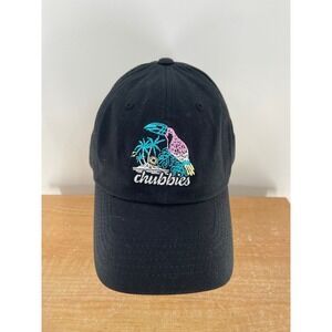 Chubbies Mens Black Cotton Embroidered Toucan Tropical Dad Hat Strapback Cap